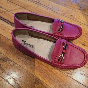 Women's Red Loafers